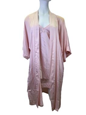 Victoria Secret Light Pink Satin Robe and Chemise Set - Women Intimates